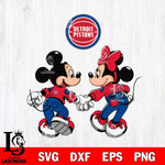 Detroit Pistons Fan Minnie And Mickey Love Svg Eps Dxf Png File, Digital Download, Instant Download