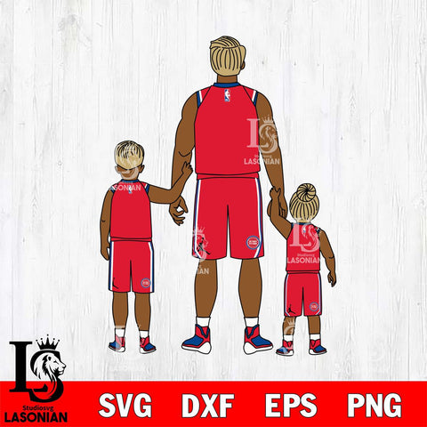 Detroit Pistons Father day , Best Dad Ever , NBA Basketball Svg Eps Dxf Png File, Digital Download, Instant Download