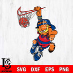 Detroit Pistons Garfield Svg Eps Dxf Png File, Digital Download