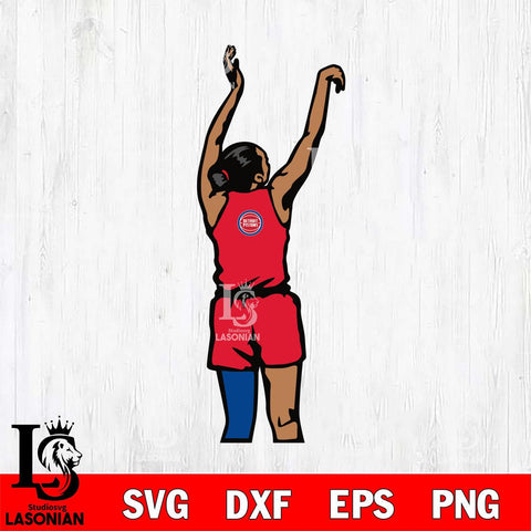 Detroit Pistons Girl Basketball Svg Eps Dxf Png File, Digital Download, Instant Download