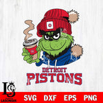 Detroit Pistons Grinch Cofffe Hoodie Cut Files Cricut, Svg Dxf Eps Png file , Silhouette