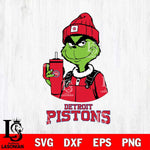 Detroit Pistons Grinch Football Christmas Cut Files Cricut, Svg Dxf Eps Png file , Silhouette