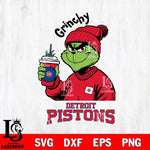 Detroit Pistons Grinchy Bougie Christmas Cut Files Cricut, Svg Dxf Eps Png file , Silhouette