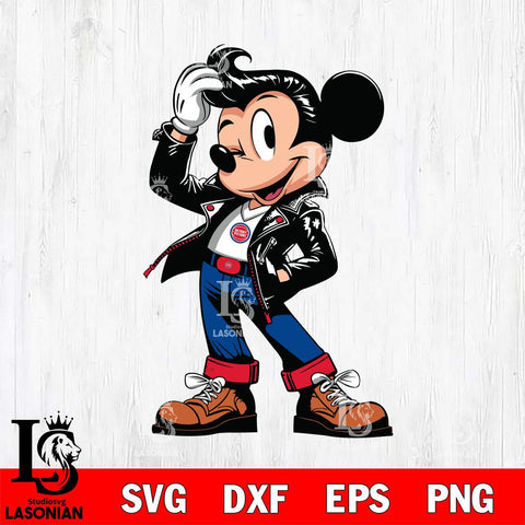 Detroit Pistons Handsome Mickey Mouse Svg Eps Dxf Png File, Digital Download, Instant Download