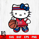 Detroit Pistons Hello Kitty basketball Svg Eps Dxf Png File, Digital Download, Instant Download