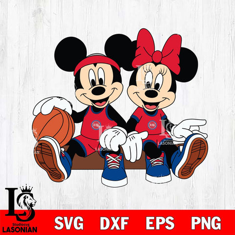 Detroit Pistons Mickey Minne 2 Nba Svg Eps Dxf Png File, NBA svg, Digital Download, Instant Download