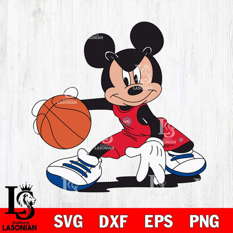 Detroit Pistons Mickey Minne 4 Nba Svg Eps Dxf Png File, NBA svg, Digital Download, Instant Download