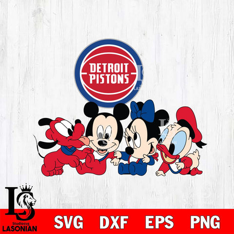 Detroit Pistons Mickey Minne 5 Nba Svg Eps Dxf Png File, NBA svg, Digital Download, Instant Download