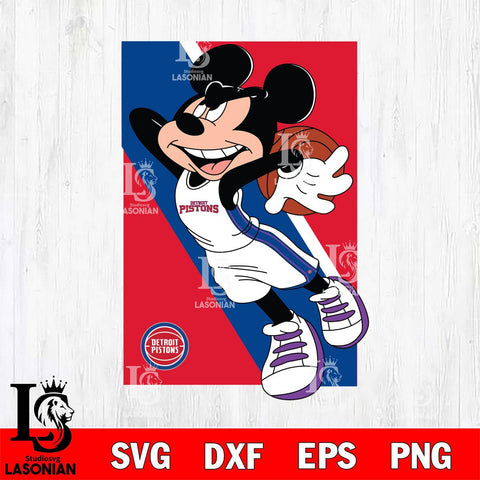 Detroit Pistons Mickey Minne 6 Nba Svg Eps Dxf Png File, NBA svg, Digital Download, Instant Download