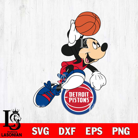 Detroit Pistons Mickey Minne 8 Nba Svg Eps Dxf Png File, NBA svg, Digital Download, Instant Download