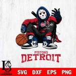 Detroit Pistons NBA Jason Voorhees Halloween SVG Svg Eps Dxf Png File, Digital Download, Instant Download