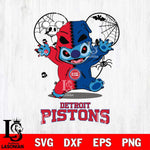 Detroit Pistons Stitch Horror Halloween 2 Svg Eps Dxf Png File, Digital Download, Instant Download