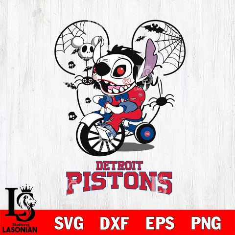 Detroit Pistons Stitch Jigsaws Halloween Svg Eps Dxf Png File, Digital Download, Instant Download