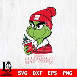 Detroit Red Wings Boujee Grinch Christmas Cut Files, Cricut,Christmas Svg Dxf Eps Png file , Digital Download