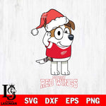 Detroit Red Wings Christmas Bluey Jack Sport Svg, Christmas Svg , NHL svg , Digital Download, dxf eps png pdf file