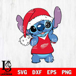 Detroit Red Wings Cute Stitch Christmas Svg Eps Dxf Png File, Digital Download, Instant Download