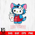 Detroit Red Wings Hello Kitty Stitch Svg Eps Dxf Png File, NHL svg, Digital Download, Instant Download