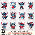 Detroit Red Wings Stitch Horror Bundle 12 SVG Svg Eps Dxf Png File,Bundle NHL svg, Digital Download, Instant Download