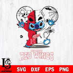 Detroit Red Wings Stitch Horror Halloween 2 Svg Eps Dxf Png File, Digital Download, Instant Download