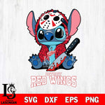 Detroit Red Wings Stitch Jason Voorhees Svg Eps Dxf Png File, NHL svg, Digital Download, Instant Download