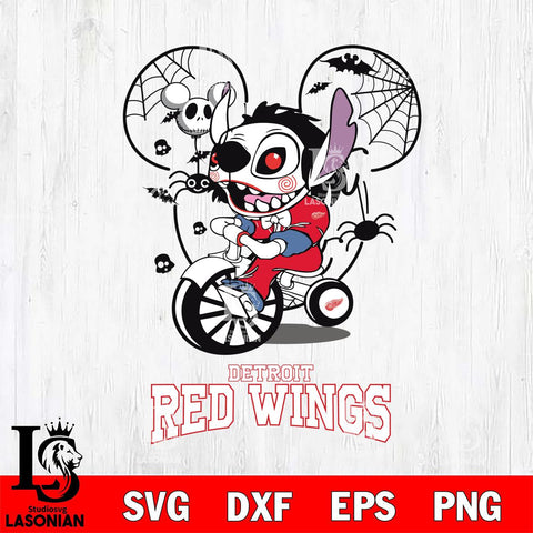 Detroit Red Wings Stitch Jigsaws Halloween Svg Eps Dxf Png File, Digital Download, Instant Download