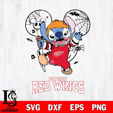 Detroit Red Wings Stitch Michael Halloween Svg Eps Dxf Png File, Digital Download, Instant Download