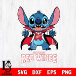 Detroit Red Wings Stitch Vampire halloween Svg Eps Dxf Png File, NHL svg, Digital Download, Instant Download