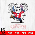 Detroit Red Wings Stitch jason voorhees Halloween Svg Eps Dxf Png File, Digital Download, Instant Download