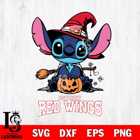 Detroit Red Wings Stitch witch Svg Eps Dxf Png File, NHL svg, Digital Download, Instant Download