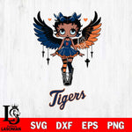 Detroit Tigers Anglel Black Fan Girl Betty Boop