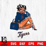 Detroit Tigers Awesome Black Fan Girl Betty Boop