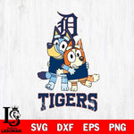 Detroit Tigers Bluey & Bingo 12 Svg Eps Dxf Png File, MLB svg, Digital Download, Instant Download