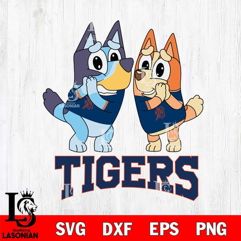 Detroit Tigers Bluey & Bingo 15 Svg Eps Dxf Png File, MLB svg, Digital Download, Instant Download