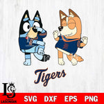 Detroit Tigers Bluey Chilli Sport Svg Eps Dxf Png File, Digital Download, Instant Download