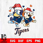 Detroit Tigers Bluey Christmas 2 Svg Eps Dxf Png File, Digital Download