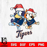 Detroit Tigers Bluey Christmas Holiday Svg Eps Dxf Png File, Digital Download