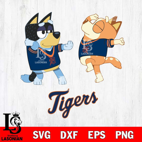 Detroit Tigers Bluey Dance Svg Eps Dxf Png File, Digital Download, Instant Download