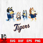 Detroit Tigers Bluey Dance Mode Squats Svg Eps Dxf Png File, Digital Download, Instant Download