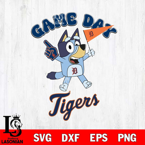 Detroit Tigers Bluey Game Day Svg Eps Dxf Png File, Digital Download, Instant Download