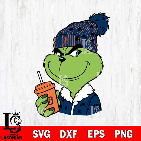 Detroit Tigers Boujee Grinch 3 Svg Eps Dxf Png File, Digital Download, Instant Download