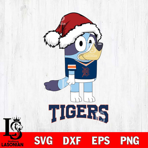 Detroit Tigers Christmas Bluey Hat Cricut , Christmas Svg , Bluey svg , Digital Download, dxf eps png pdf file