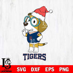 Detroit Tigers Christmas Bluey Honey Sport Cricut , Christmas Svg , Bluey svg , Digital Download, dxf eps png pdf file