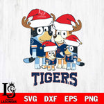 Detroit Tigers Christmas Bluey Santa Family Cricut , Christmas Svg , Bluey svg , Digital Download, dxf eps png pdf file