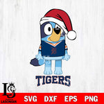 Detroit Tigers Christmas Bluey Sport Cricut , Christmas Svg , Bluey svg , Digital Download, dxf eps png pdf file