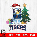 Detroit Tigers Christmas Bluey Tree Sport Cricut , Christmas Svg , Bluey svg , Digital Download, dxf eps png pdf file