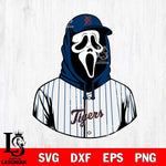 Detroit Tigers Ghostface 4 Svg Eps Dxf Png File, Digital Download, Instant Download