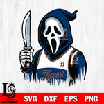 Detroit Tigers Ghostface 6 Svg Eps Dxf Png File, Digital Download, Instant Download