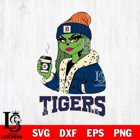 Detroit Tigers Girls Grinch Bougie Svg Eps Dxf Png File, Digital Download, Instant Download