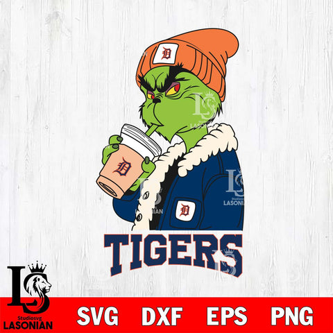 Detroit Tigers Grinch Bougie Football Svg Eps Dxf Png File, Digital Download, Instant Download