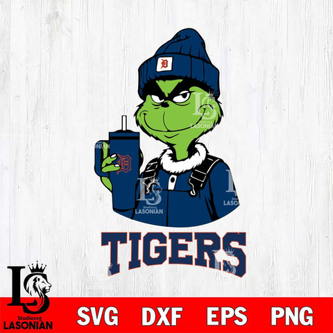 Detroit Tigers Grinch Football Christmas Cut Files Cricut, Svg Dxf Eps Png file , Silhouette